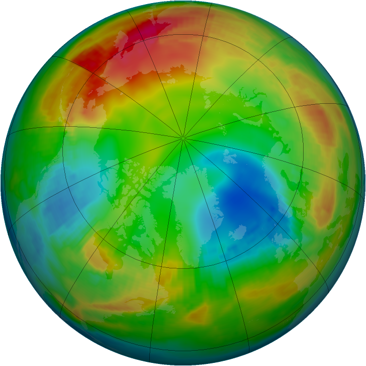 Arctic ozone map for 24 January 2000